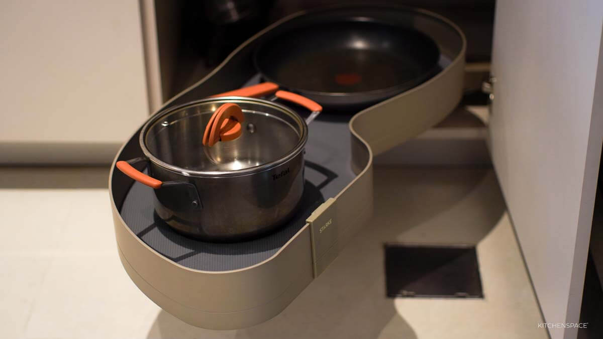 Open-Concept Marble Waterfall Kitchen